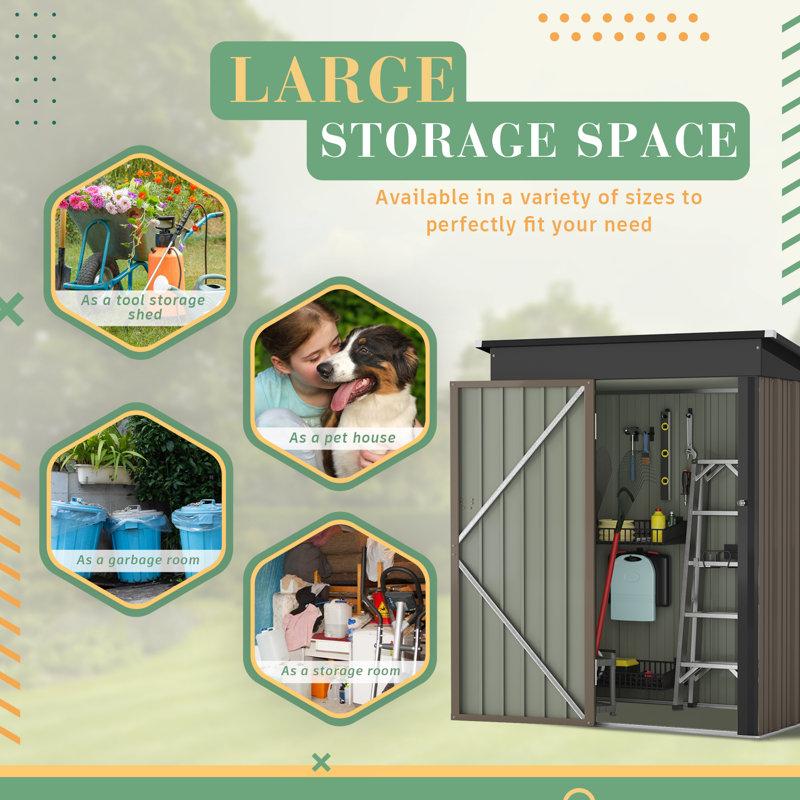 Wayfair 5 Ft. W X 3 Ft. D Metal Storage Shed