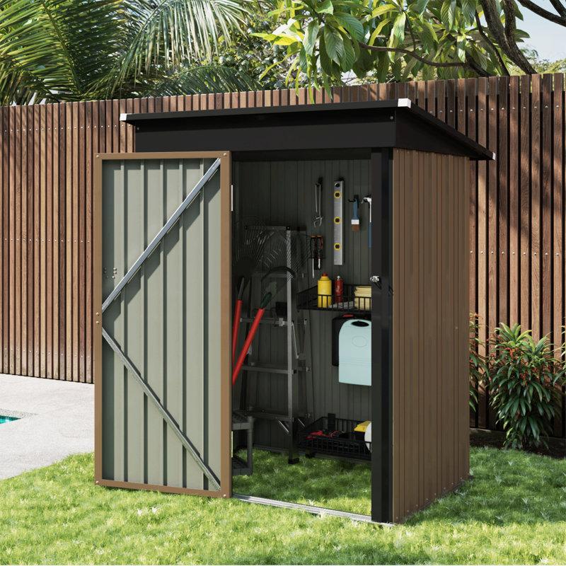 Wayfair 5 ft. W x 3 ft. D Metal Storage Shed