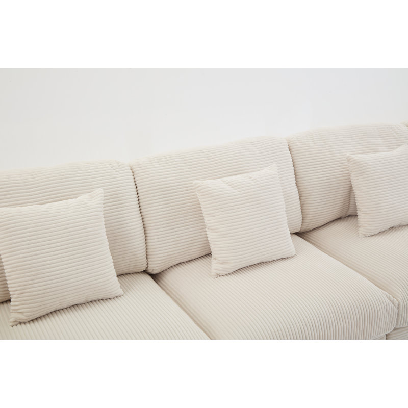Wayfair 6-piece Corduroy Sleeper Sectional