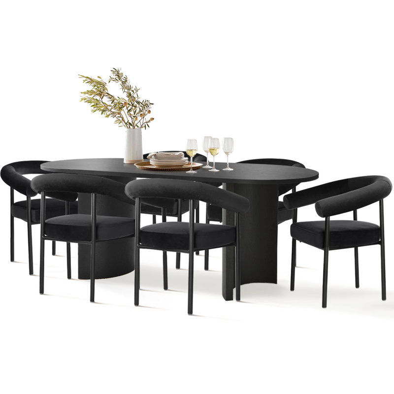 Wayfair 7-Pieces Oval Dining Table Sets