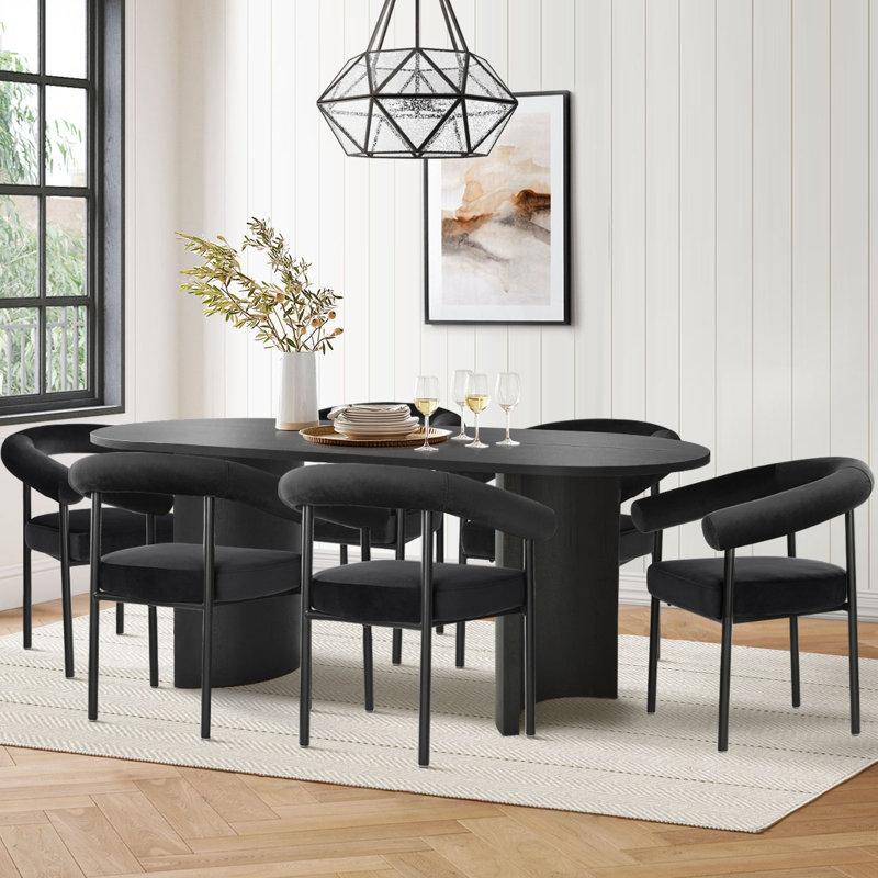 Wayfair 7-Pieces Oval Dining Table Sets