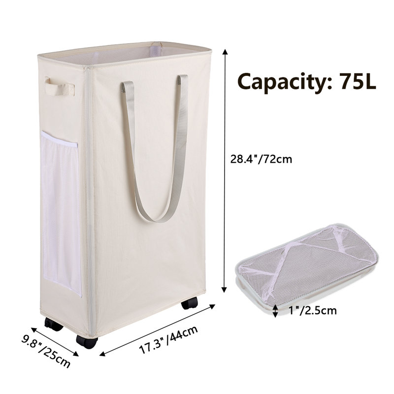 Wayfair 75L Laundry Basket With Wheel