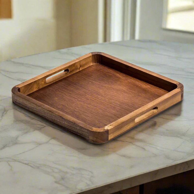 Wayfair Acacia Wood Square Serving Tray