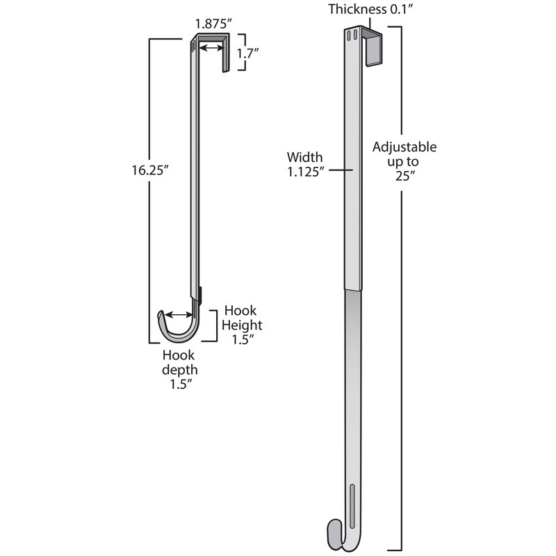 Wayfair Adapt Adjustable Length Wreath Hanger