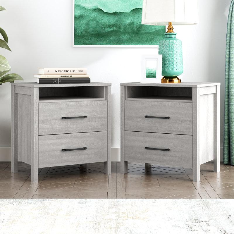 Wayfair Allysyn 22.7" 2 Drawer Nightstand