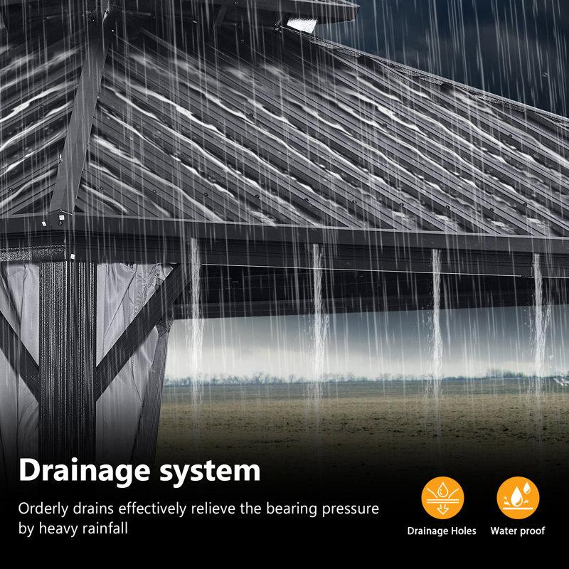 Wayfair Aluminum Patio Gazebo With Double Roof