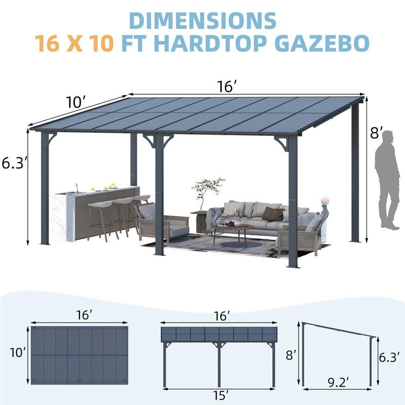 Wayfair Aluminum Pergola With Canopy
