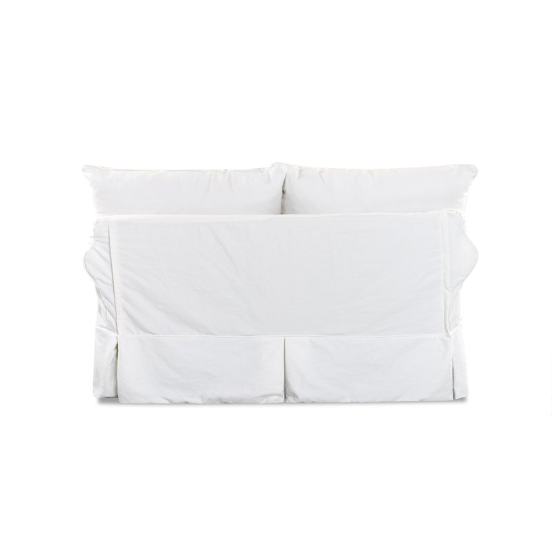 Wayfair Amari 63" Rolled Arm Slipcovered Loveseat