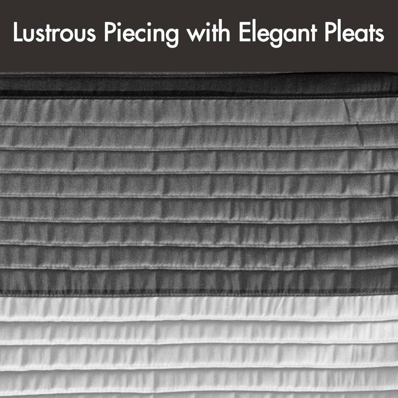 Wayfair Amherst Striped Faux Silk Shower Curtain