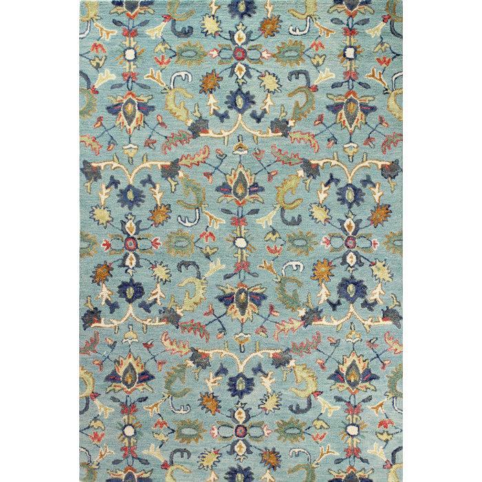 Wayfair Arisela Hand Tufted Wool Floral Indoor Rug