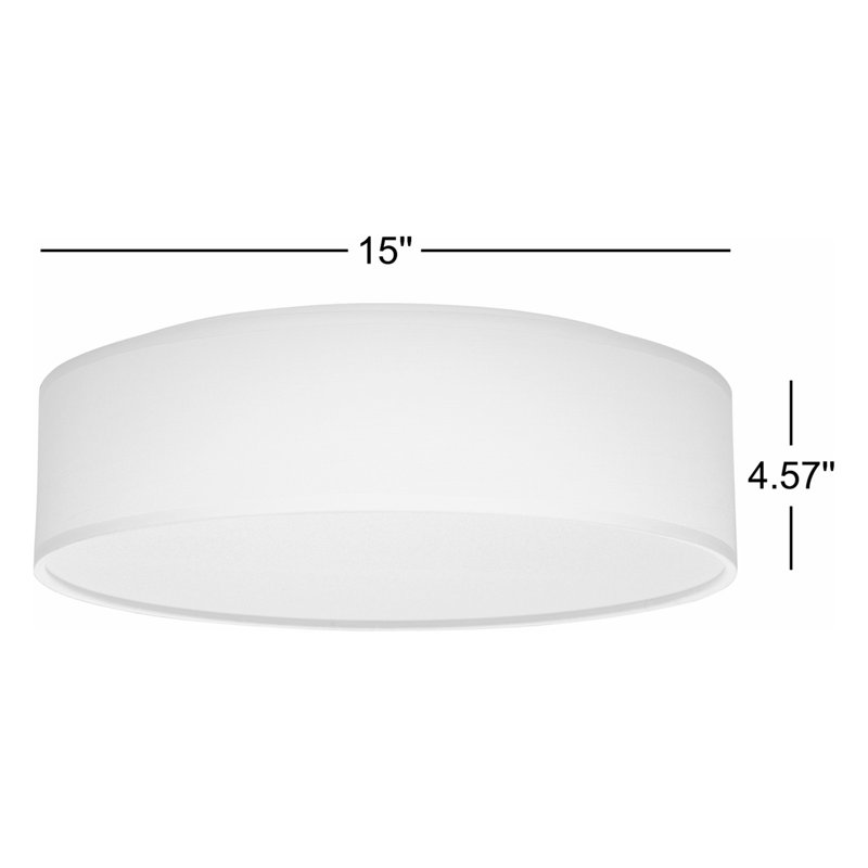Wayfair Armande Linen LED Flush Mount