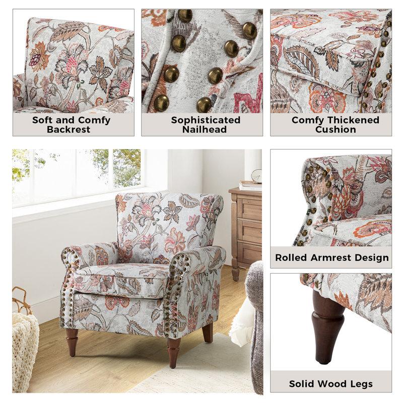 Wayfair Asul Armchair With Nailhead Trim