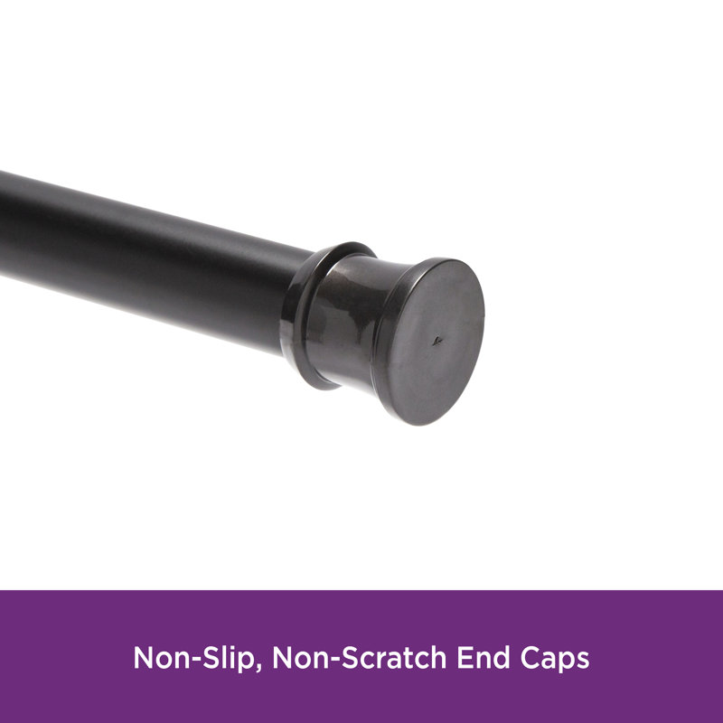 Wayfair Wayfair Basics Burwell 42-72 Inch Adjustable Straight Tension Shower Curtain Rod