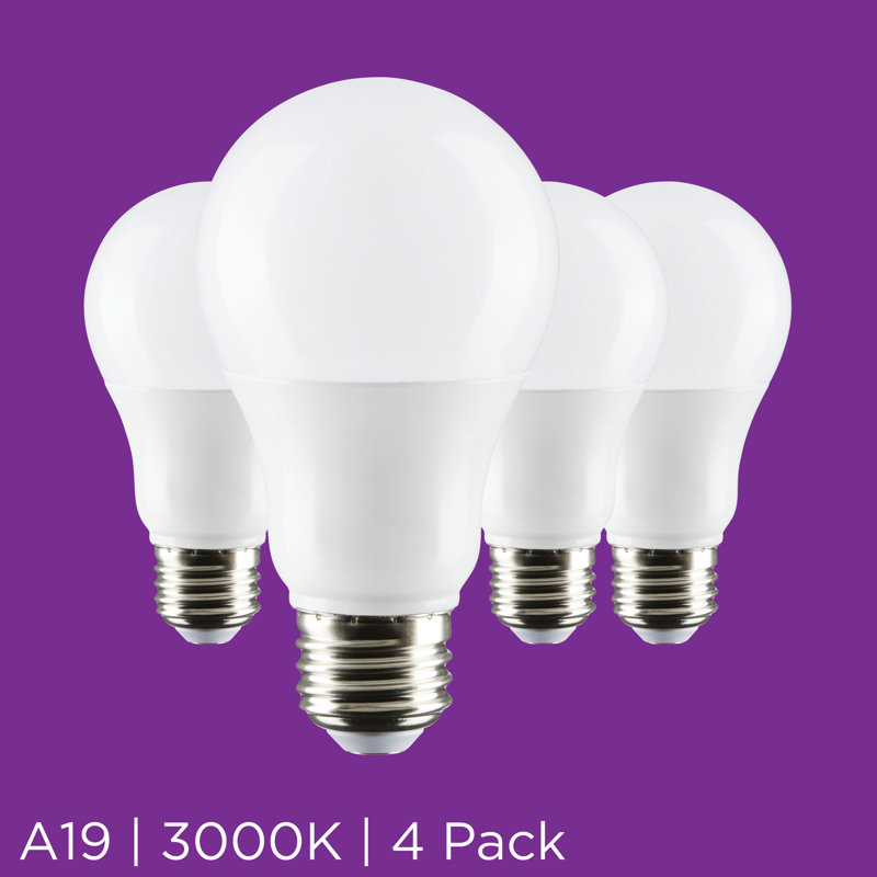 Wayfair Wayfair Basics® 5.5 Watt (40 Watt Equivalent) A19 LED Light Bulb Warm White E26/Medium (Standard) Base (Set Of 4)