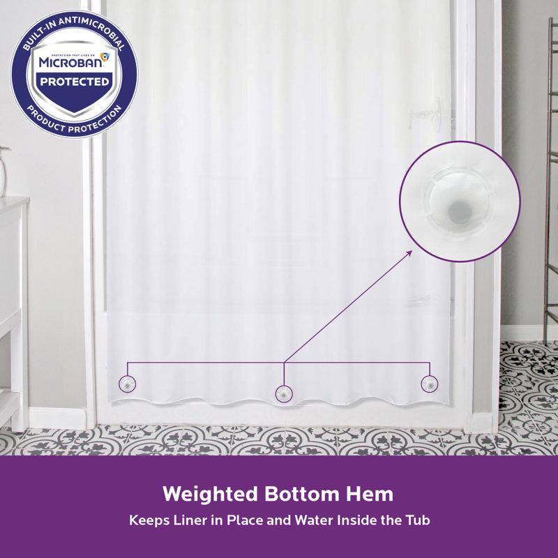 Wayfair Wayfair Basics® Microban Protected PEVA Solid Color Single Shower Curtain Liner