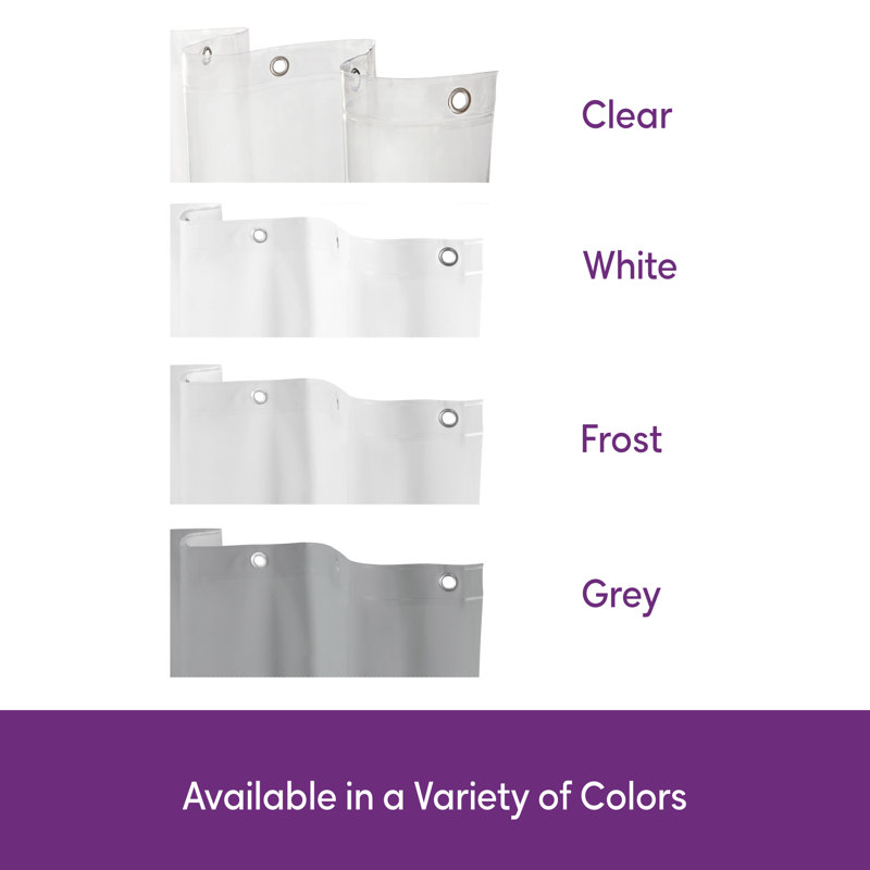 Wayfair Wayfair Basics® Microban Protected PEVA Solid Color Single Shower Curtain Liner