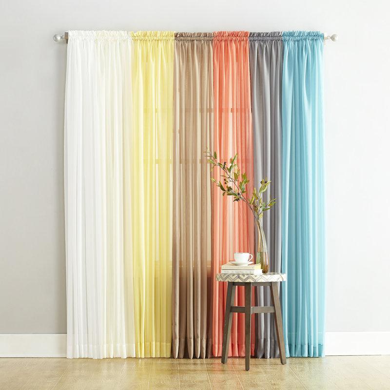 Wayfair Wayfair Basics® Sheer Rod Pocket Curtain Panel
