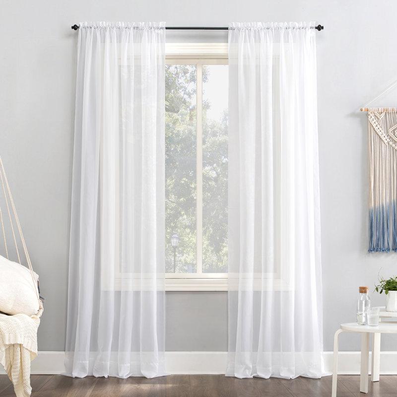 Wayfair Wayfair Basics® Sheer Rod Pocket Curtain Panel
