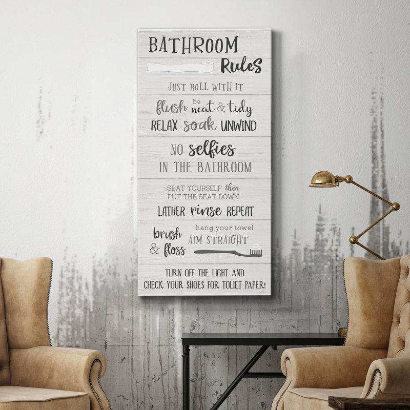 Wayfair " Bathroom Rules "