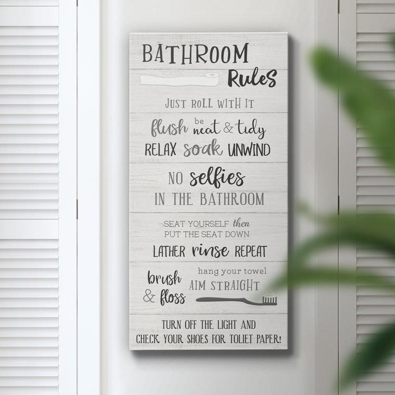Wayfair " Bathroom Rules "