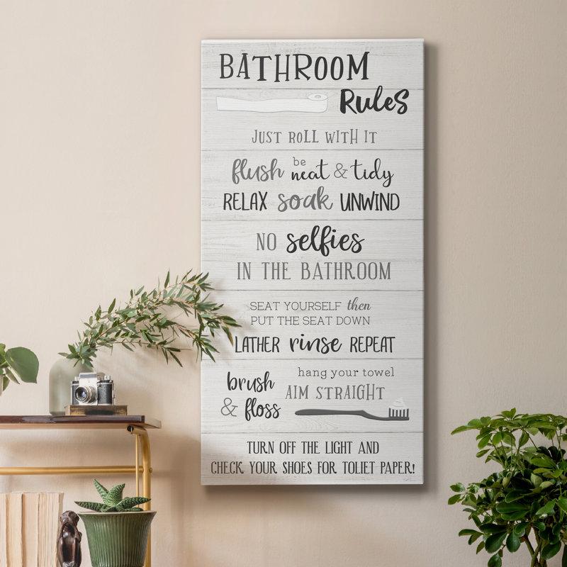 Wayfair " Bathroom Rules "