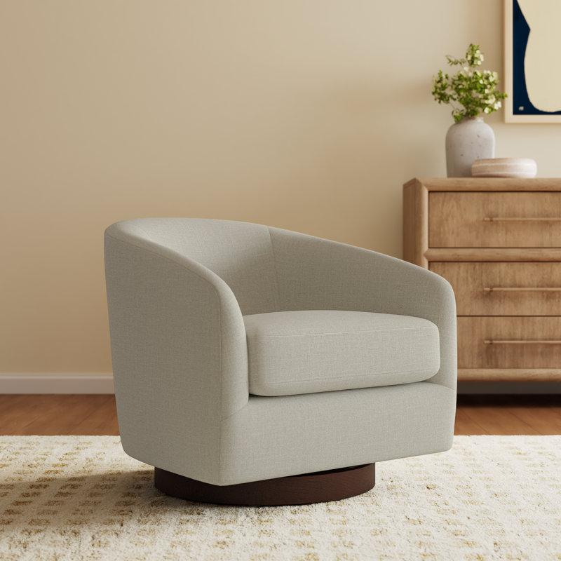 Wayfair Bennett Upholstered Swivel Barrel Chair