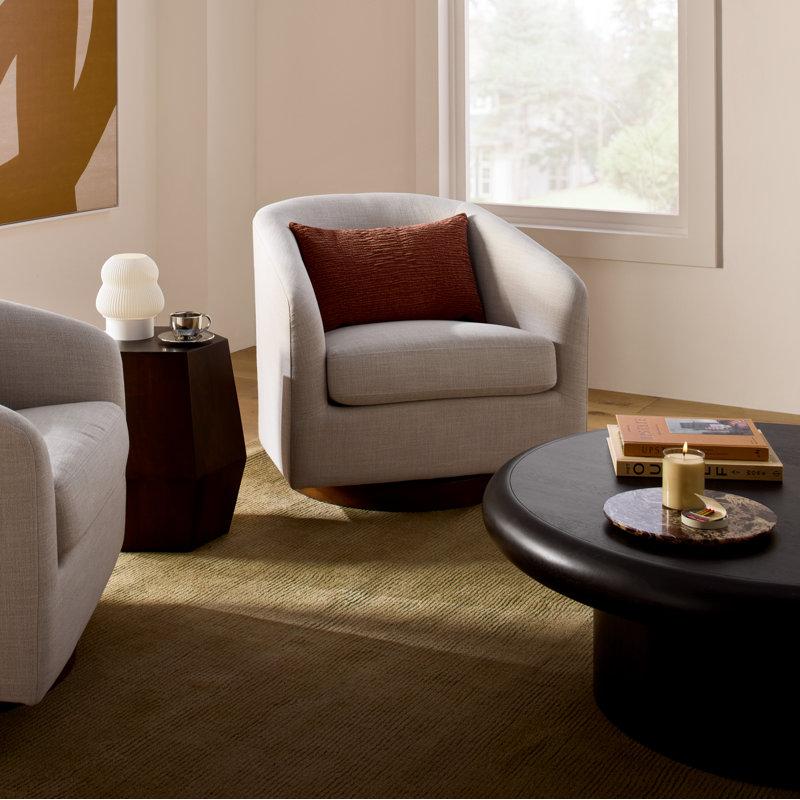 Wayfair Bennett Upholstered Swivel Barrel Chair