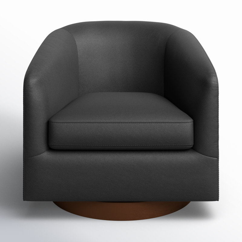 Wayfair Bennett Vegan Leather Swivel Barrel Chair