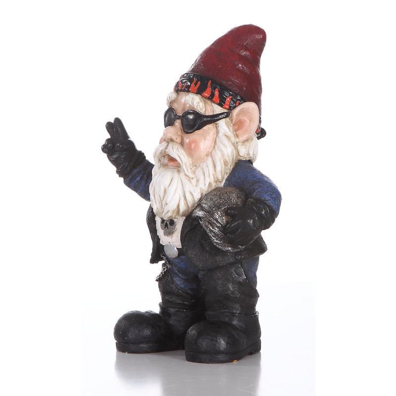 Wayfair Biker Gnome Statue