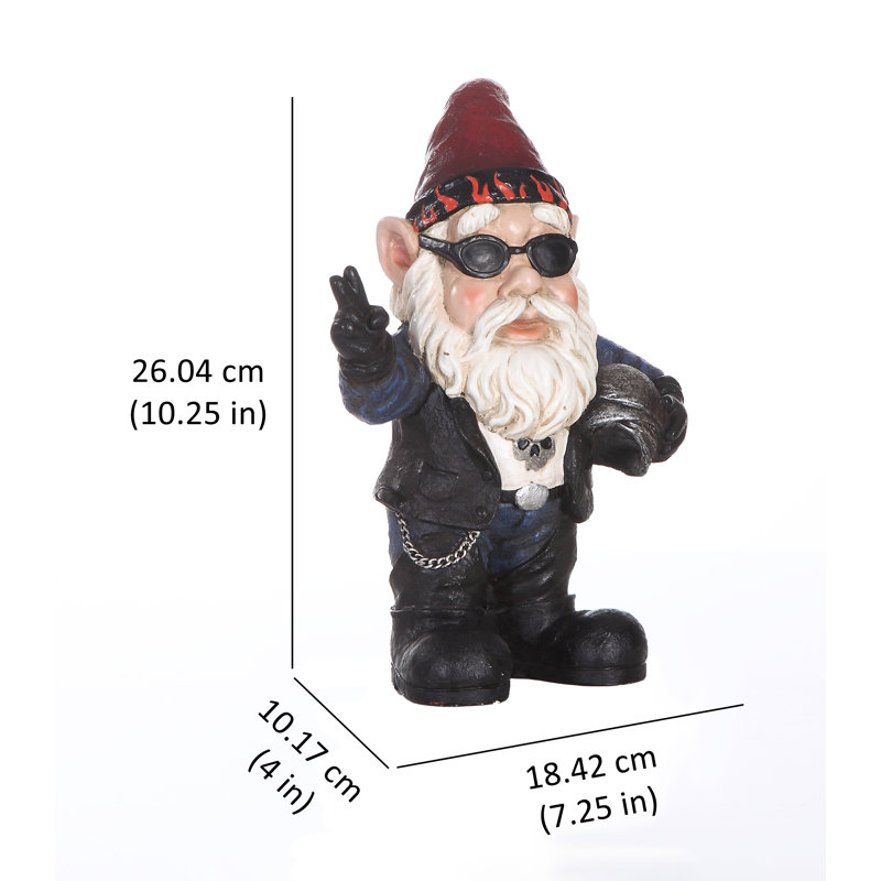 Wayfair Biker Gnome Statue