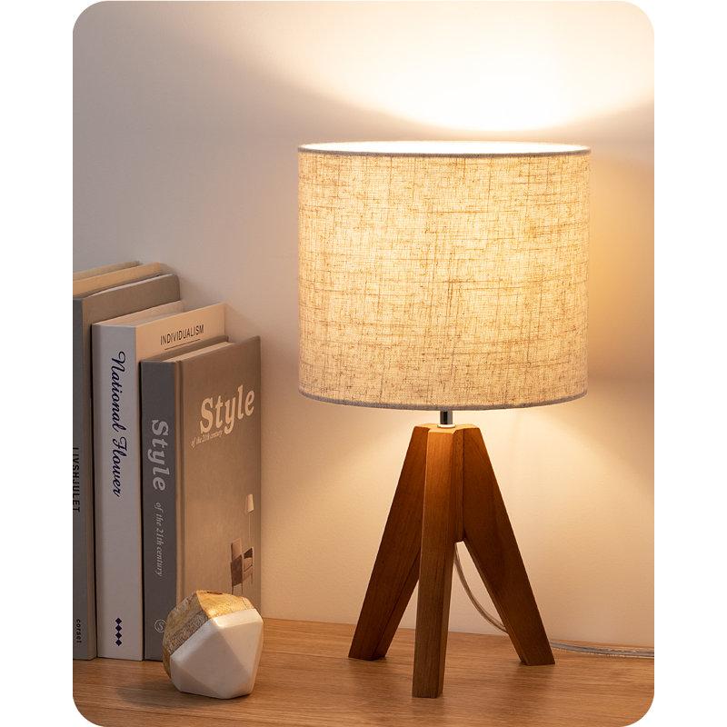 Wayfair Brabazon Solid Wood Table Lamp (Set Of 2)