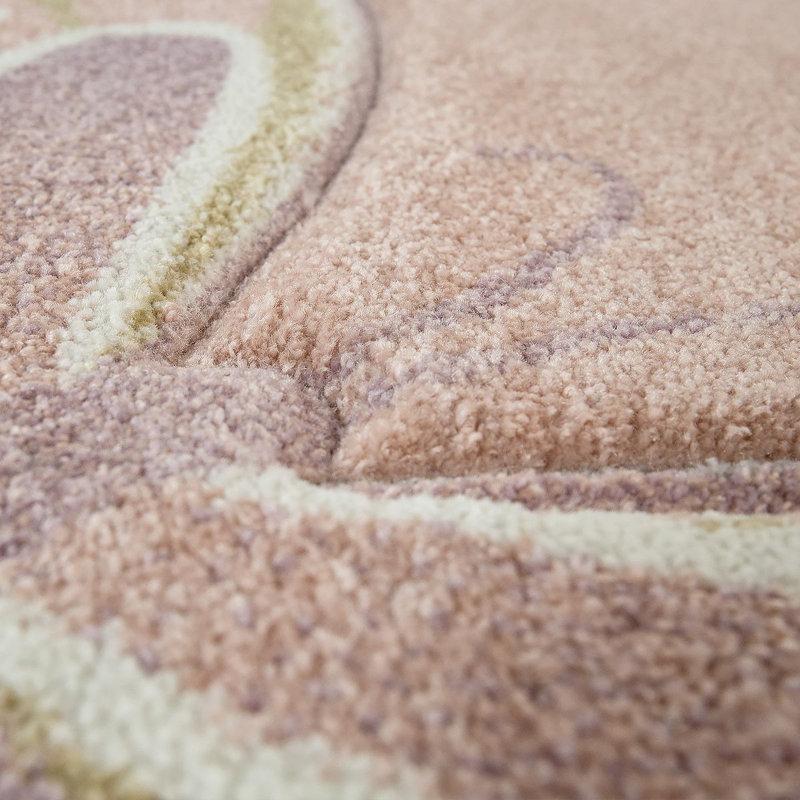 Wayfair Caban Gray/White/Pink Area Rug