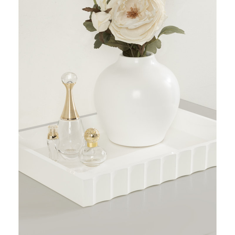 Wayfair Cardella Fluted Rectangle Serving Tray