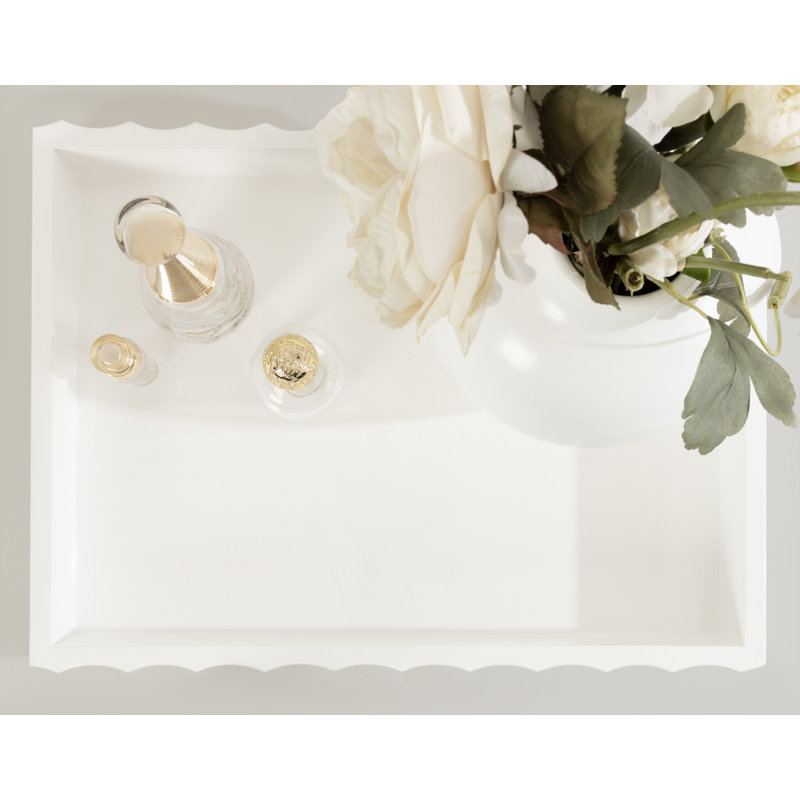 Wayfair Cardella Fluted Rectangle Serving Tray