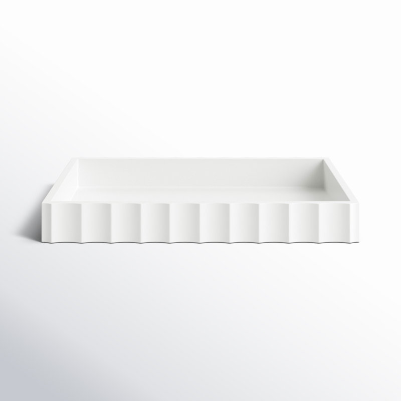 Wayfair Cardella Fluted Rectangle Serving Tray