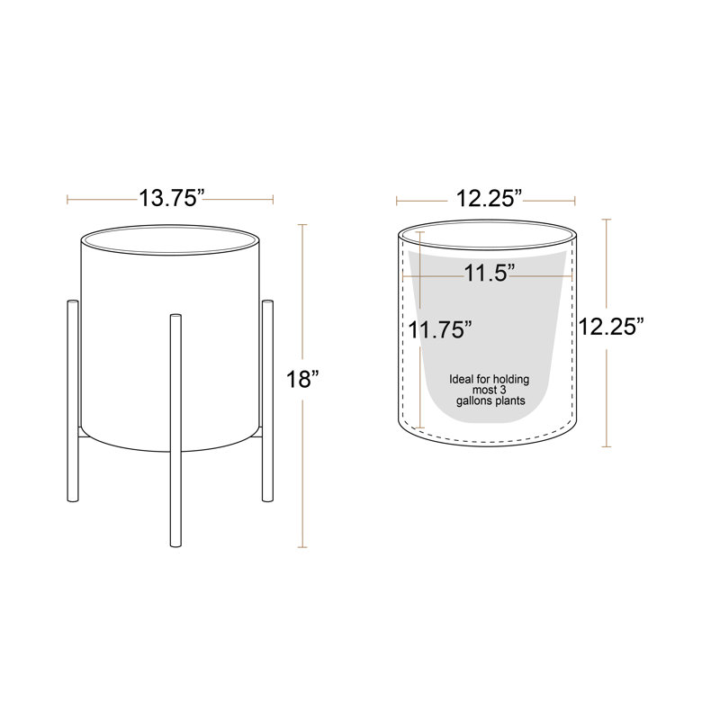 Wayfair Ciarna Metal Pot Planter