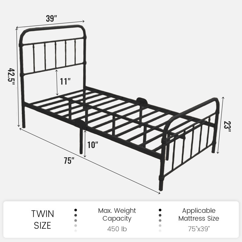 Wayfair Colina Metal Bed