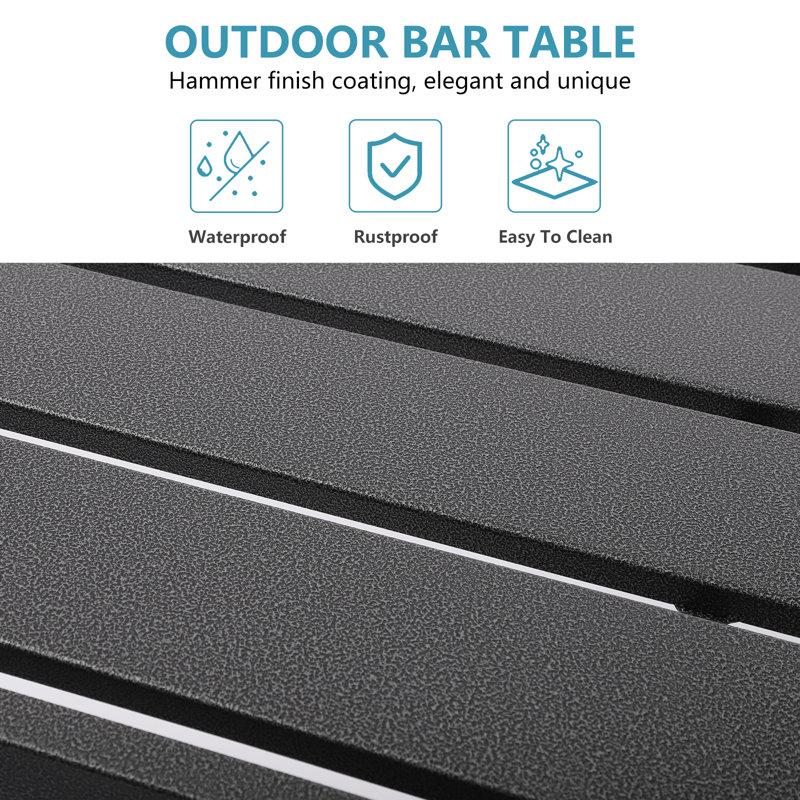 Wayfair Counter Height 36.97'' Iron Bar Table