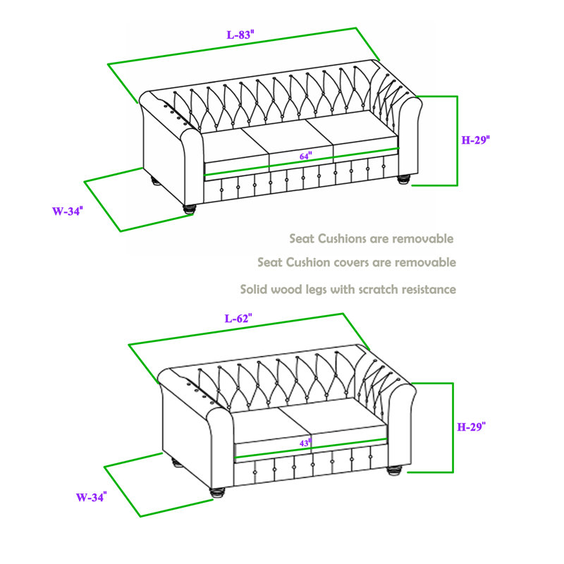 Wayfair Croyd 2 - Piece Living Room Set