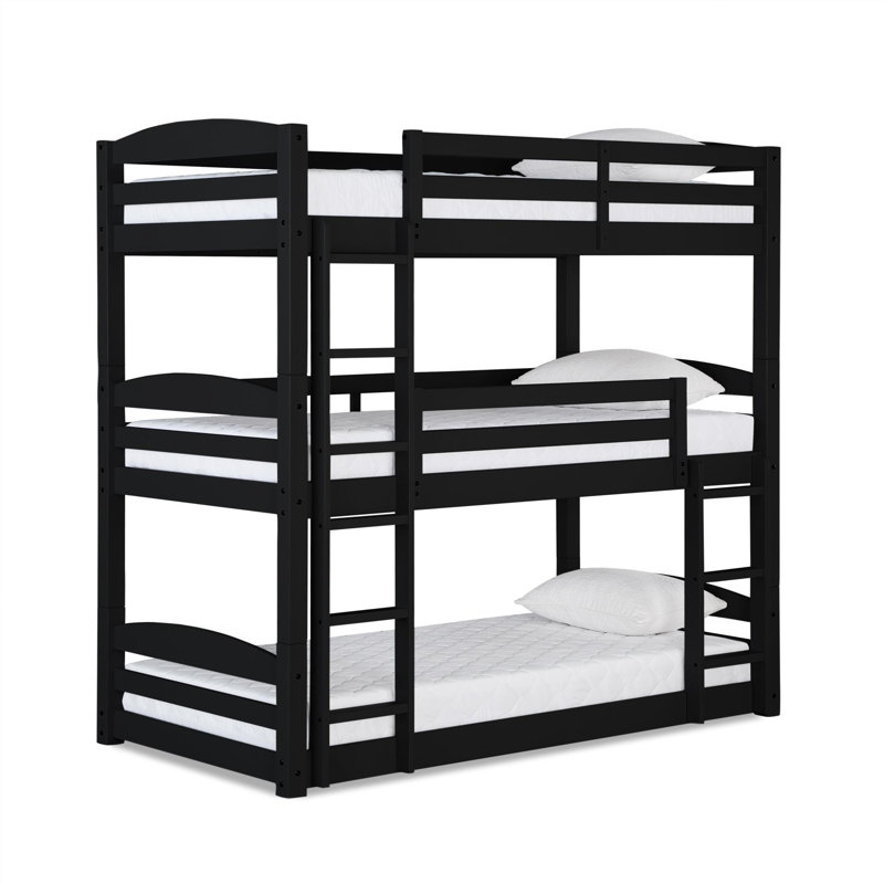 Wayfair Cvyatko Twin Over Twin Triple Bunk Bed