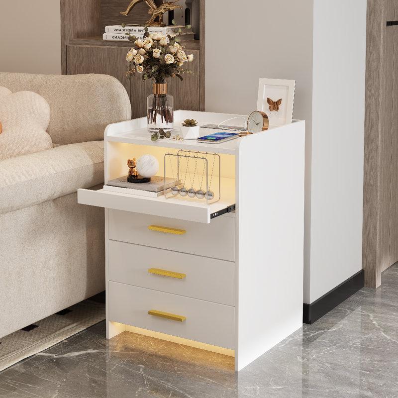 Wayfair Eaden 3 Drawer Nightstand With Light