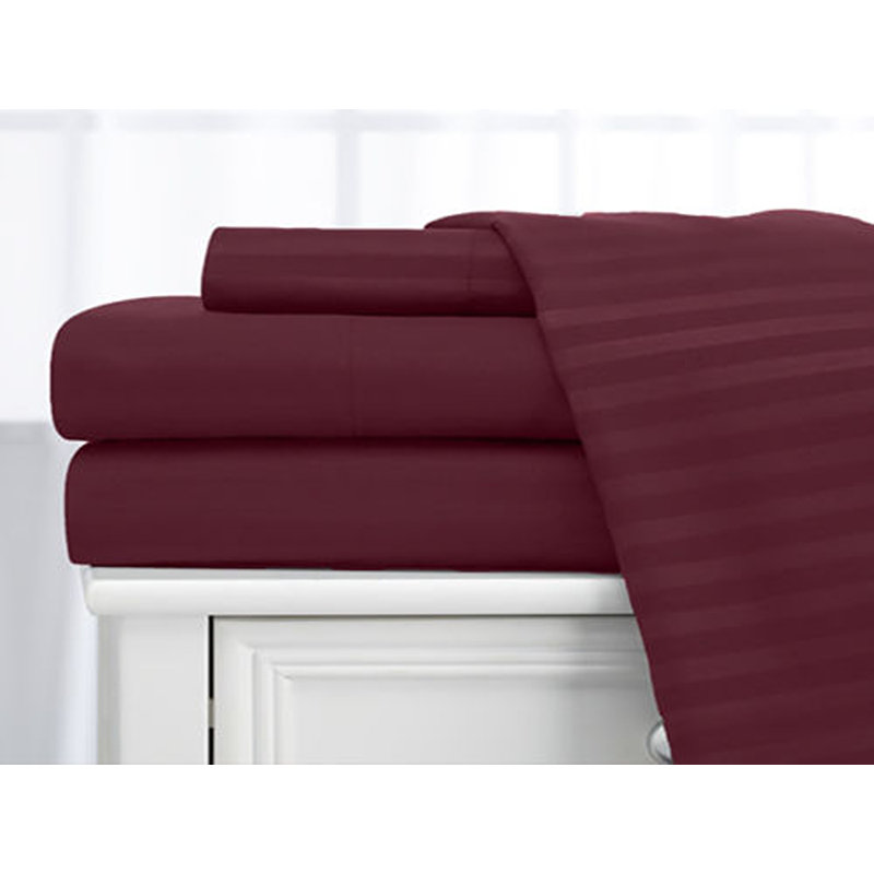 Wayfair Egyptian Cotton Sateen Striped Sheet Set