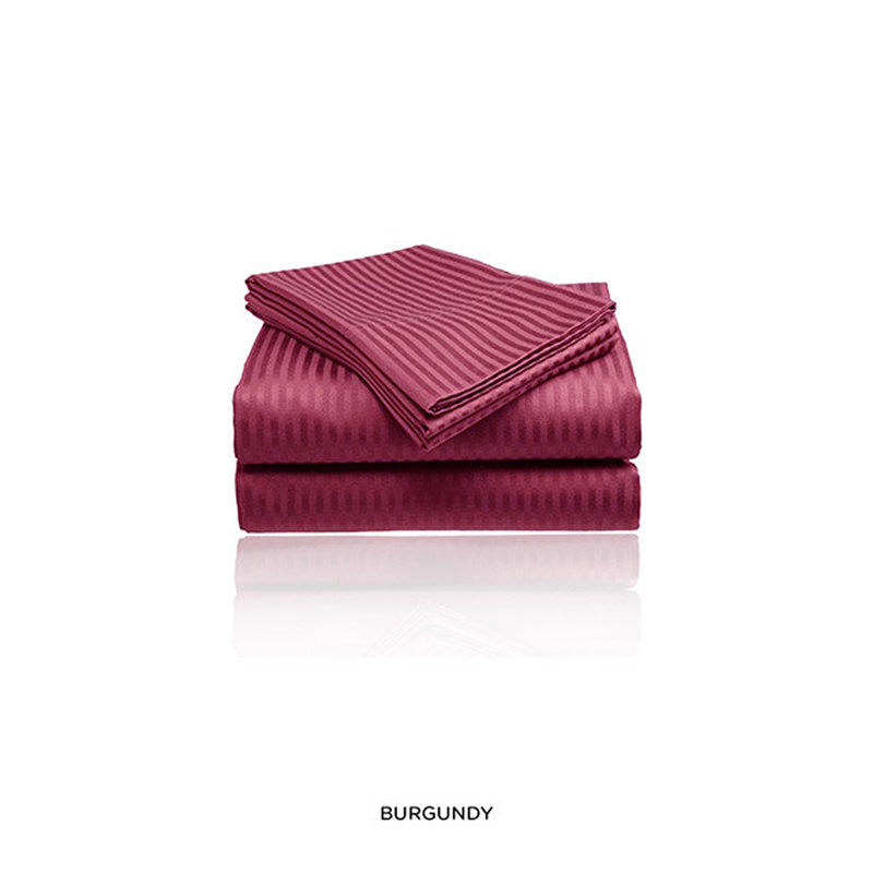 Wayfair Egyptian Cotton Sateen Striped Sheet Set