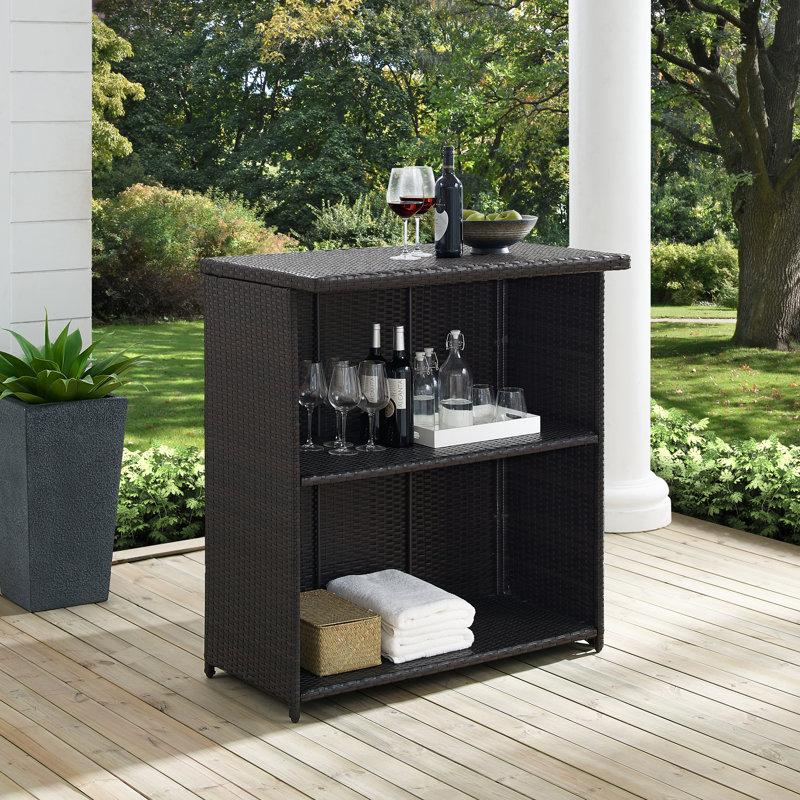 Wayfair Emit Wicker Bar Table