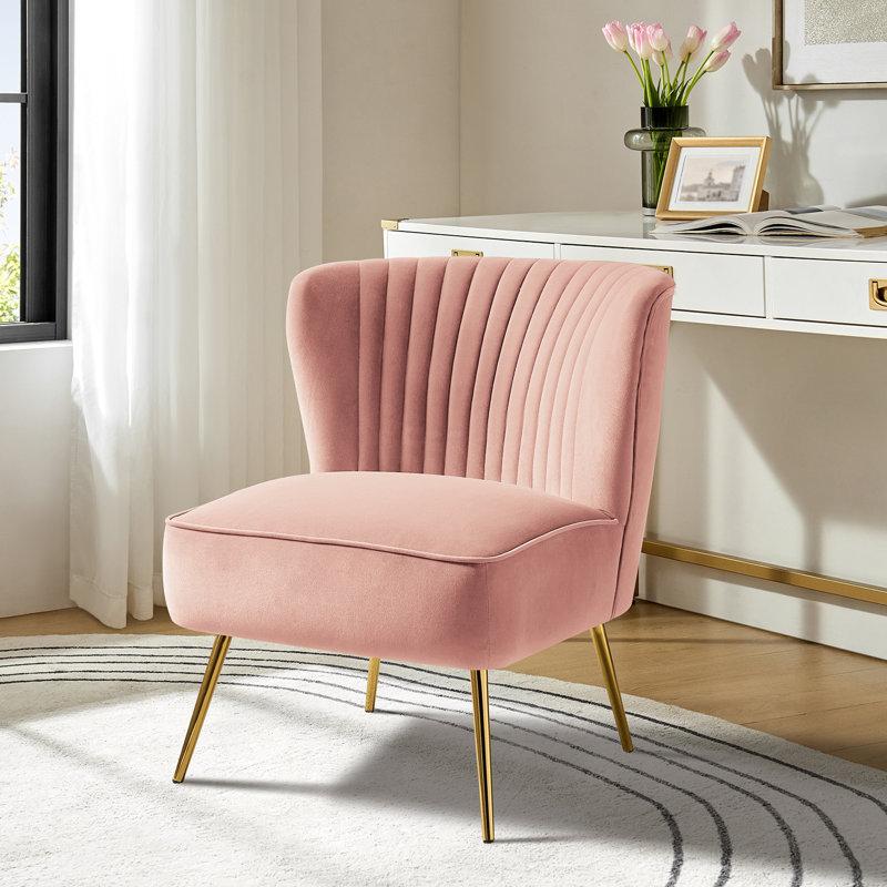 Wayfair Euclid Velvet Accent Chair With Metal Legs