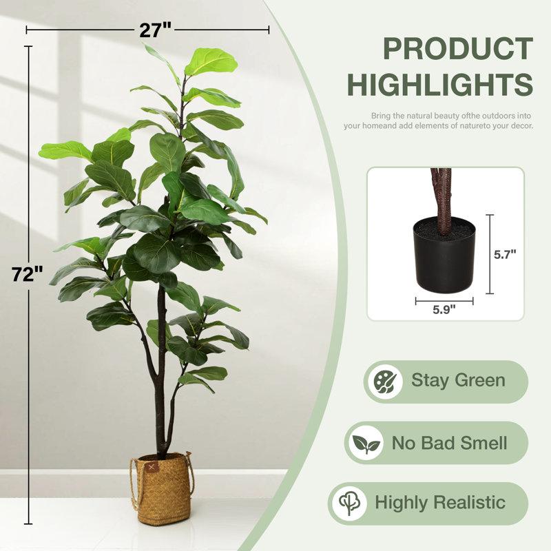 Wayfair Faux Fiddle Leaf Fig Plant