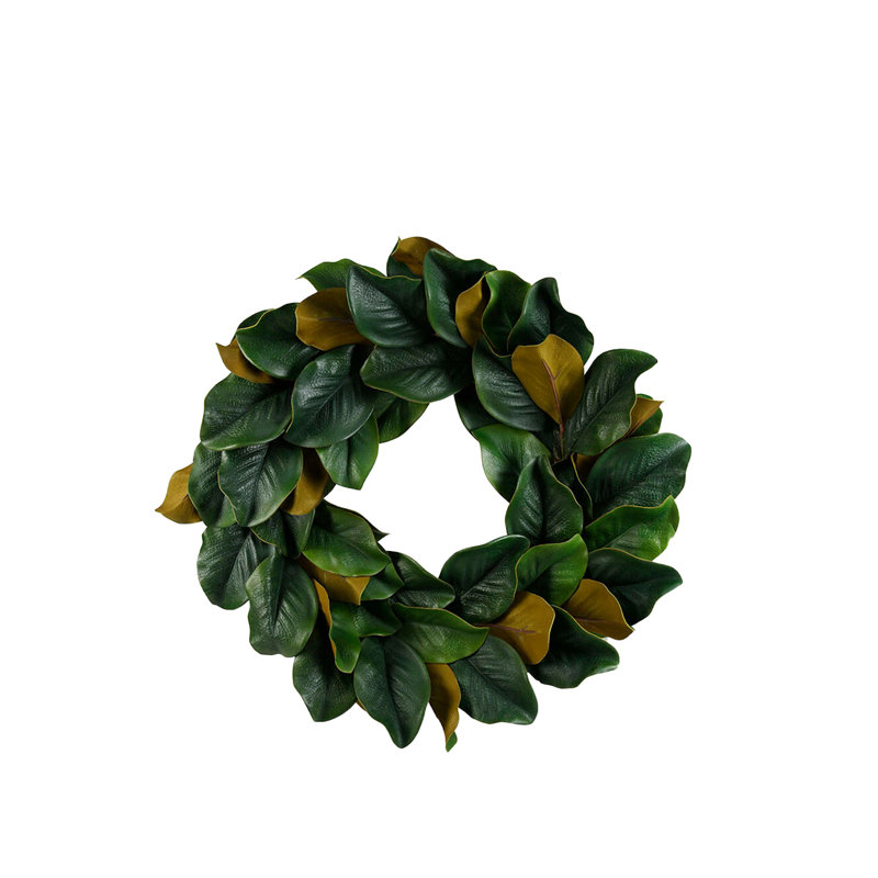 Wayfair Faux Magnolia Silk 24'' Wreath