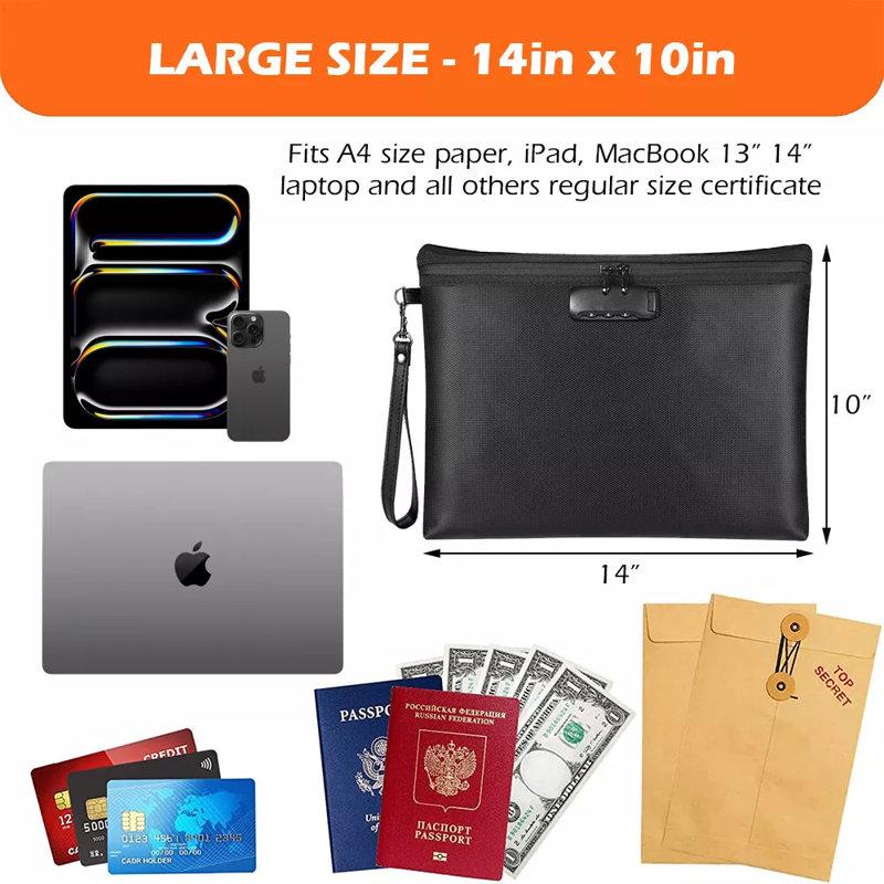 Wayfair Fireproof Document Bag With Lock