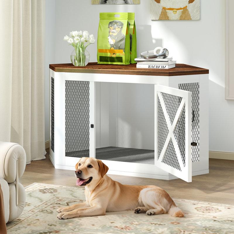 Wayfair Folkeste Wood Corner Pet Crate