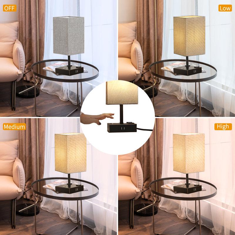 Wayfair Fusaro Metal USB Table Lamp (Set Of 2)